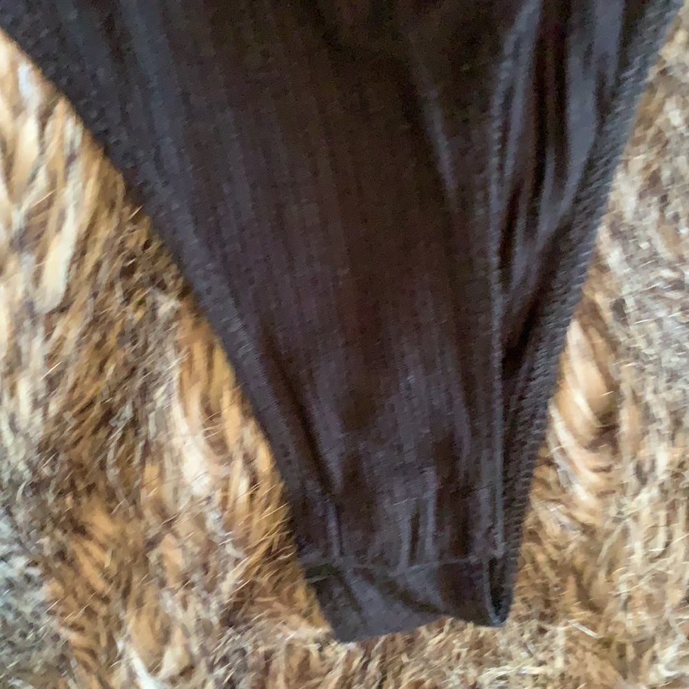 Mind Code Black Cotton Ribbed Bodysuit - Picture 3 of 3